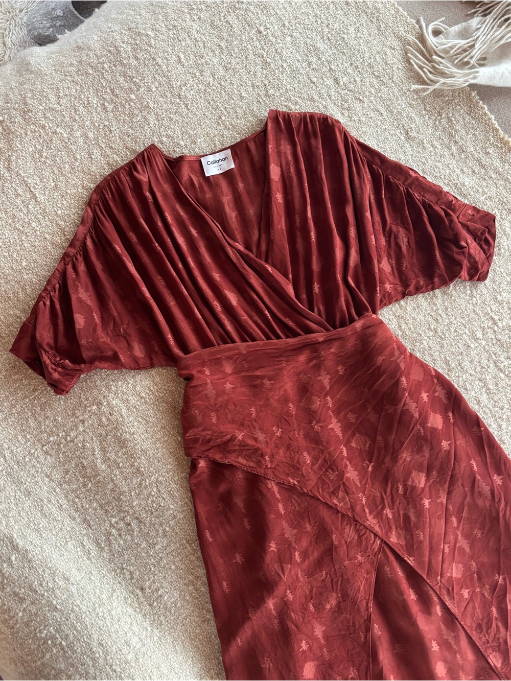 “Silk” Kimono Wrap Dress - Picture 3 of 12